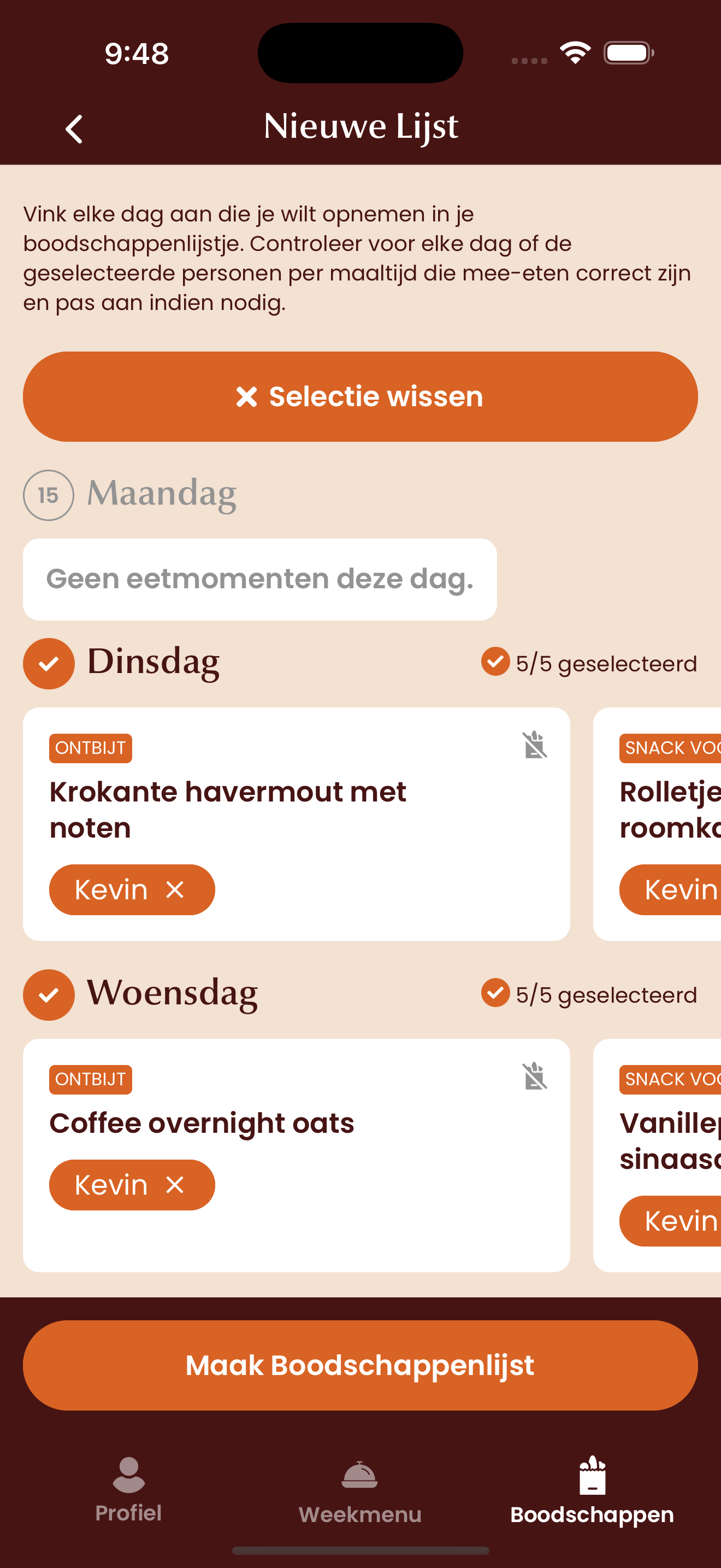 Stap 3 — Boodschappen